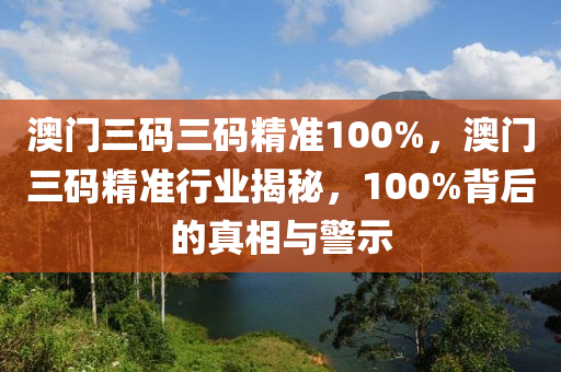 澳门三码三码精准100%，澳门三码精准行业揭秘，100%背后的真相与警示