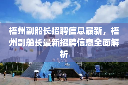 梧州副船长招聘信息最新，梧州副船长最新招聘信息全面解析