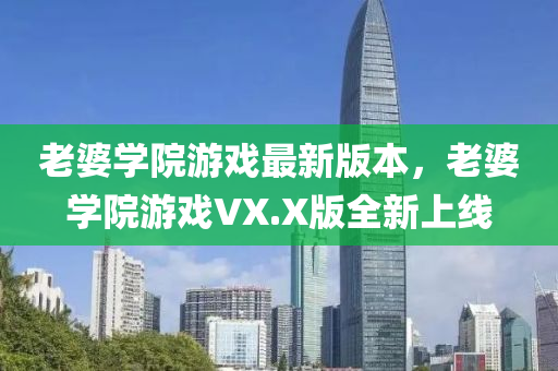 老婆学院游戏最新版本，老婆学院游戏VX.X版全新上线