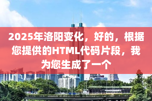 2025年洛阳变化，好的，根据您提供的HTML代码片段，我为您生成了一个