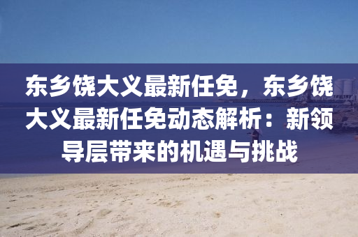 东乡饶大义最新任免，东乡饶大义最新任免动态解析：新领导层带来的机遇与挑战