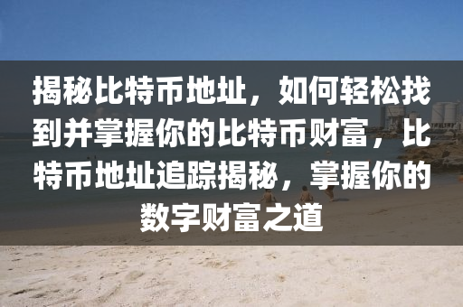 揭秘比特币地址，如何轻松找到并掌握你的比特币财富，比特币地址追踪揭秘，掌握你的数字财富之道