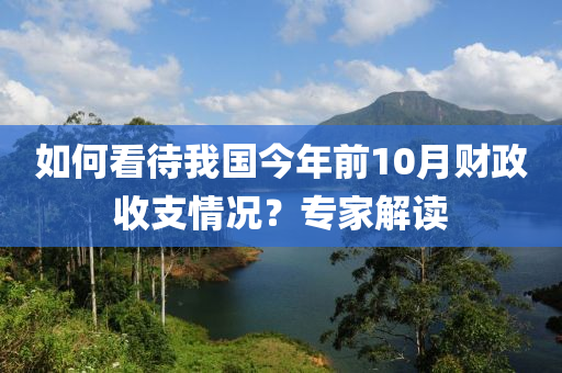 如何看待我国今年前10月财政收支情况？专家解读