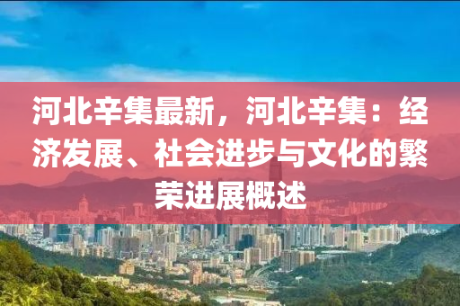 河北辛集最新，河北辛集：经济发展、社会进步与文化的繁荣进展概述