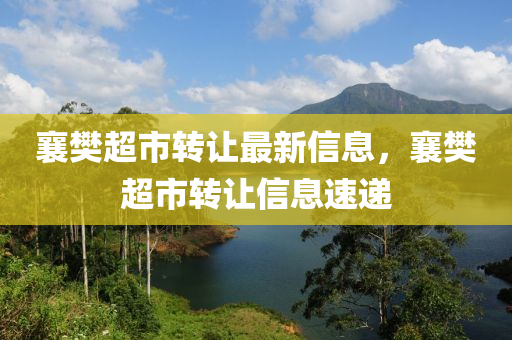 襄樊超市转让最新信息，襄樊超市转让信息速递