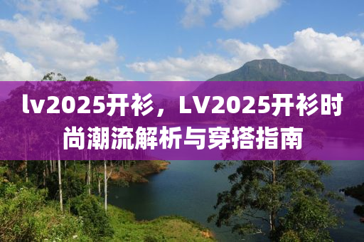 lv2025开衫，LV2025开衫时尚潮流解析与穿搭指南