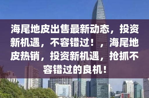 海尾地皮出售最新动态，投资新机遇，不容错过！，海尾地皮热销，投资新机遇，抢抓不容错过的良机！