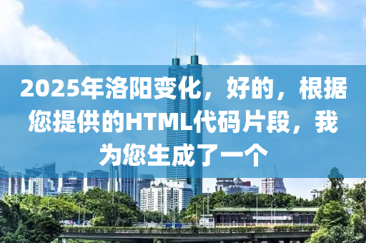 2025年洛阳变化，好的，根据您提供的HTML代码片段，我为您生成了一个