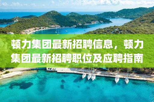 顿力集团最新招聘信息，顿力集团最新招聘职位及应聘指南