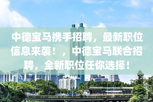 中德宝马携手招聘，最新职位信息来袭！，中德宝马联合招聘，全新职位任你选择！