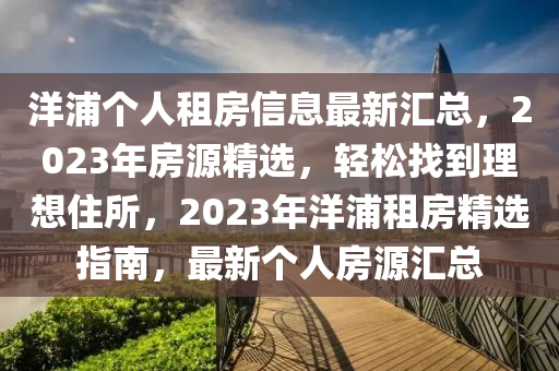 洋浦个人租房信息最新汇总，2023年房源精选，轻松找到理想住所，2023年洋浦租房精选指南，最新个人房源汇总