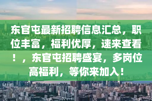 东官屯最新招聘信息汇总，职位丰富，福利优厚，速来查看！，东官屯招聘盛宴，多岗位高福利，等你来加入！