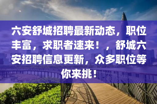 六安舒城招聘最新动态，职位丰富，求职者速来！，舒城六安招聘信息更新，众多职位等你来挑！