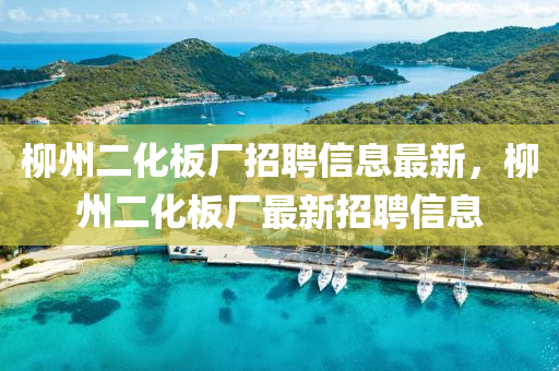 柳州二化板厂招聘信息最新，柳州二化板厂最新招聘信息