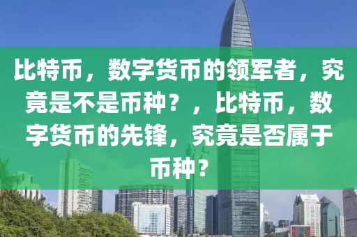 比特币，数字货币的领军者，究竟是不是币种？，比特币，数字货币的先锋，究竟是否属于币种？