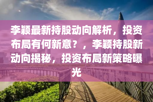 李颖最新持股动向解析，投资布局有何新意？，李颖持股新动向揭秘，投资布局新策略曝光