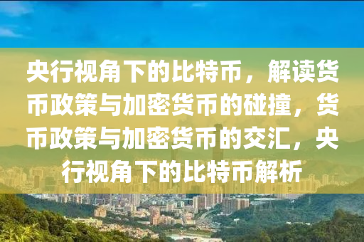 央行视角下的比特币，解读货币政策与加密货币的碰撞，货币政策与加密货币的交汇，央行视角下的比特币解析