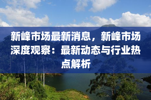 新峰市场最新消息，新峰市场深度观察：最新动态与行业热点解析