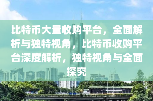 比特币大量收购平台，全面解析与独特视角，比特币收购平台深度解析，独特视角与全面探究