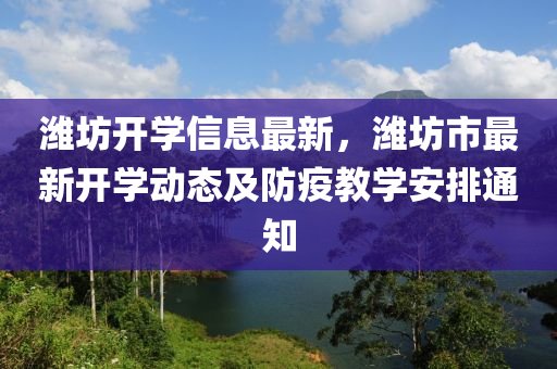 潍坊开学信息最新，潍坊市最新开学动态及防疫教学安排通知