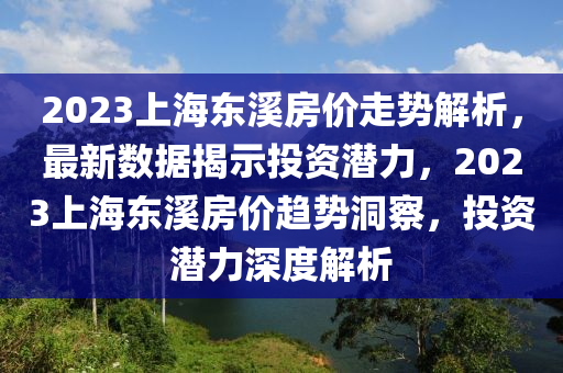 2023上海东溪房价走势解析，最新数据揭示投资潜力，2023上海东溪房价趋势洞察，投资潜力深度解析