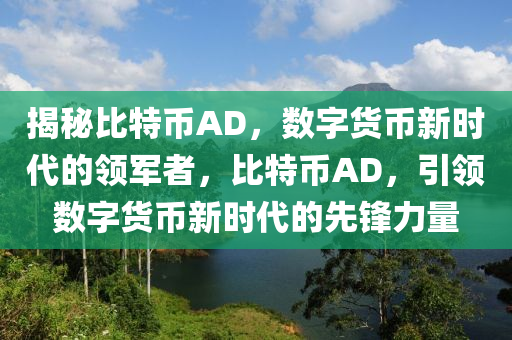 揭秘比特币AD，数字货币新时代的领军者，比特币AD，引领数字货币新时代的先锋力量