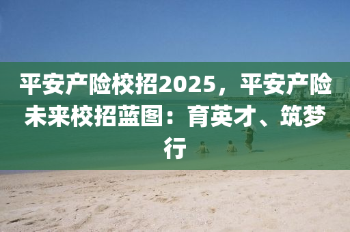 平安产险校招2025，平安产险未来校招蓝图：育英才、筑梦行