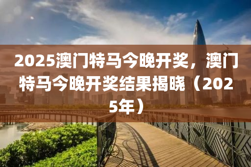 2025澳门特马今晚开奖，澳门特马今晚开奖结果揭晓（2025年）