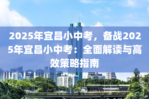 2025年宜昌小中考，备战2025年宜昌小中考：全面解读与高效策略指南