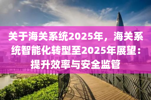 关于海关系统2025年，海关系统智能化转型至2025年展望：提升效率与安全监管