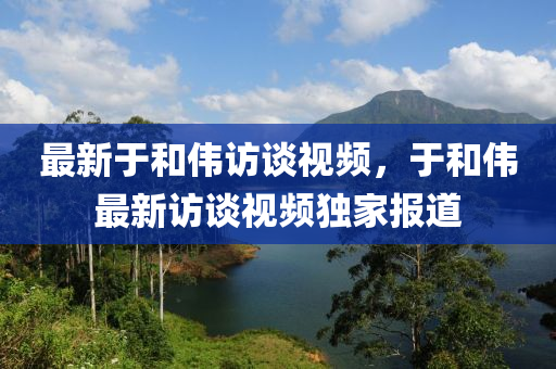 最新于和伟访谈视频，于和伟最新访谈视频独家报道