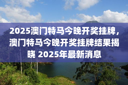 2025澳门特马今晚开奖挂牌，澳门特马今晚开奖挂牌结果揭晓 2025年最新消息