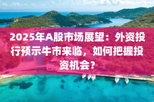 2025年A股市场展望：外资投行预示牛市来临，如何把握投资机会？