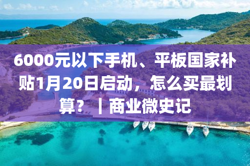 6000元以下手机、平板国家补贴1月20日启动，怎么买最划算？｜商业微史记