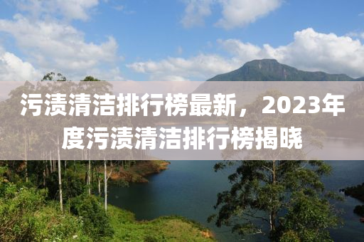 污渍清洁排行榜最新，2023年度污渍清洁排行榜揭晓