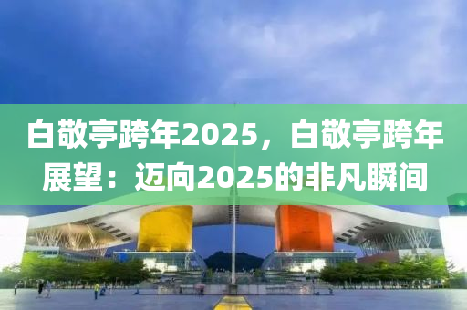 白敬亭跨年2025，白敬亭跨年展望：迈向2025的非凡瞬间