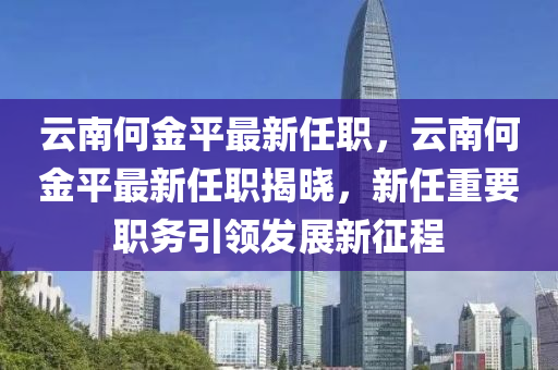 云南何金平最新任职，云南何金平最新任职揭晓，新任重要职务引领发展新征程