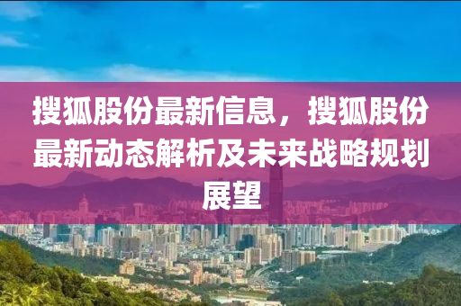 搜狐股份最新信息，搜狐股份最新动态解析及未来战略规划展望