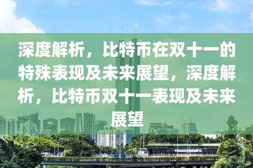 深度解析，比特币在双十一的特殊表现及未来展望，深度解析，比特币双十一表现及未来展望