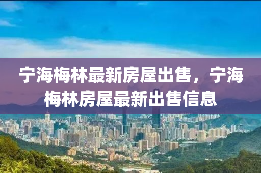 宁海梅林最新房屋出售，宁海梅林房屋最新出售信息