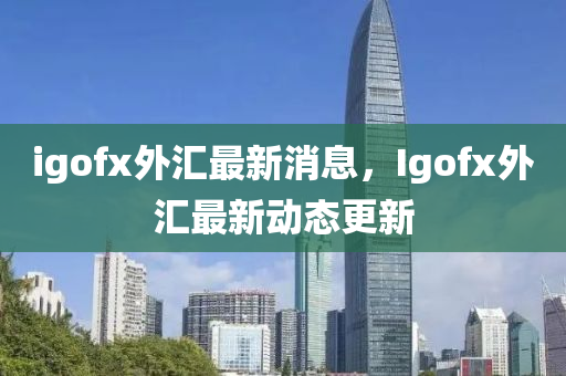 igofx外汇最新消息，Igofx外汇最新动态更新