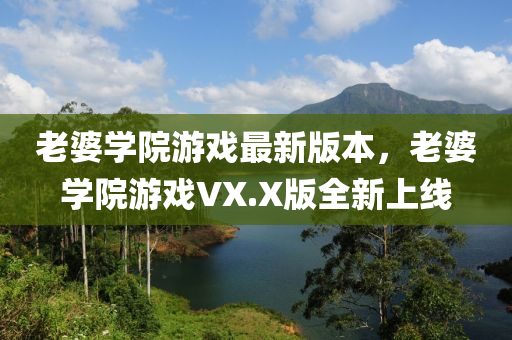 老婆学院游戏最新版本，老婆学院游戏VX.X版全新上线