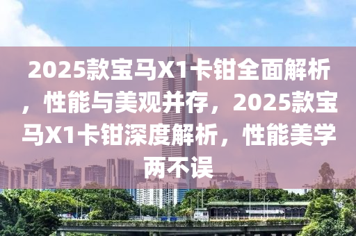 2025款宝马X1卡钳全面解析，性能与美观并存，2025款宝马X1卡钳深度解析，性能美学两不误