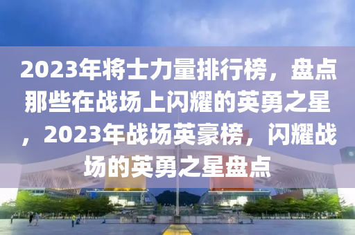 2023年将士力量排行榜，盘点那些在战场上闪耀的英勇之星，2023年战场英豪榜，闪耀战场的英勇之星盘点