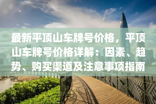 最新平顶山车牌号价格，平顶山车牌号价格详解：因素、趋势、购买渠道及注意事项指南