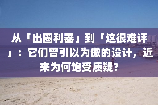 从「出圈利器」到「这很难评」：它们曾引以为傲的设计，近来为何饱受质疑？