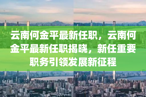 云南何金平最新任职，云南何金平最新任职揭晓，新任重要职务引领发展新征程