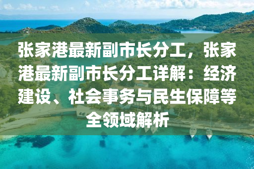 张家港最新副市长分工，张家港最新副市长分工详解：经济建设、社会事务与民生保障等全领域解析