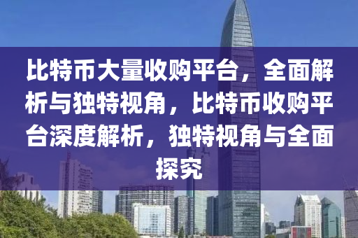 比特币大量收购平台，全面解析与独特视角，比特币收购平台深度解析，独特视角与全面探究