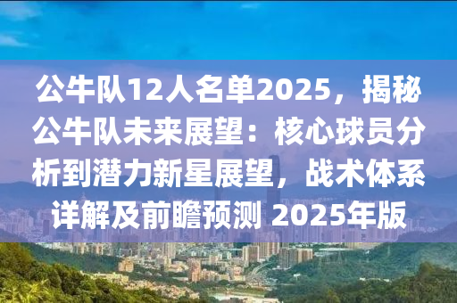 公牛队12人名单2025，揭秘公牛队未来展望：核心球员分析到潜力新星展望，战术体系详解及前瞻预测 2025年版